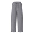 thumbnail image 6 of Thousandth Plus Size Pants for Men Casual Cotton Wide Leg Trousers Trendy Elastic Waist Lightweight Breathable Pants for Everyday, 6 of 8