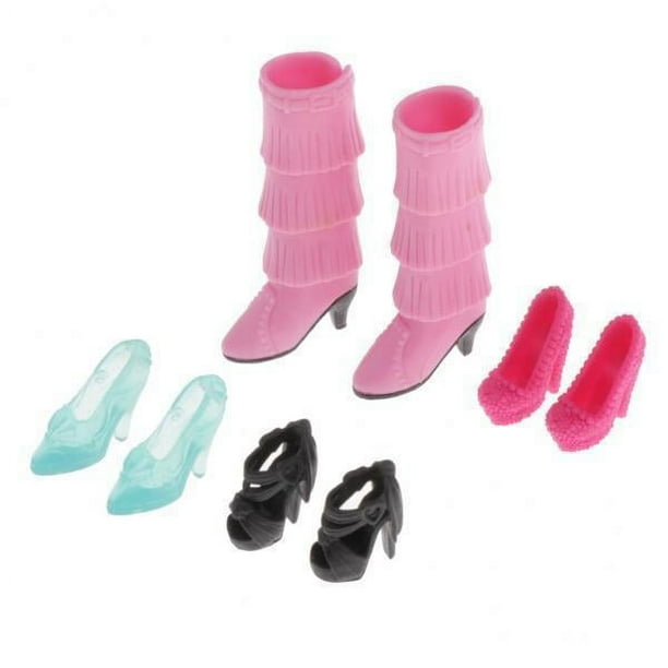 2 Zapatos de Tacón Alto a La Moda, Botas para Muñecas BJD 1:6, Accesorios para Muñecas Articuladas 2 piezas
