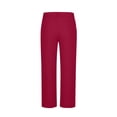 thumbnail image 4 of Bovxnpu Mens Cotton Linen Pants Beach Work Loungewear Trousers Men Linen Look Pants Solid Straight Leg Button Zipper Drawstring Pants, 4 of 8