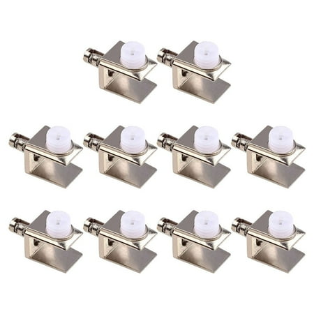 

10Pcs Zinc Alloy Adjustable Glass Clamps With Pin Wall Mounted Shelf Holders
