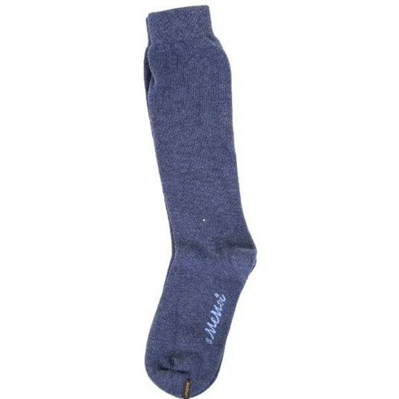 MeMoi Ribbed Classic Cotton-Rich Solid-Color Knee High Sock - Girls - Female, 10, Denim