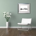 thumbnail image 3 of Trademark Fine Art "Stockholm Sweden Skyline B&W" Canvas Art by Michael Tompsett, White Matte, Silver Frame, 3 of 4