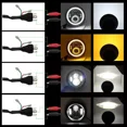 thumbnail image 5 of 7" Inch RGB Halo Headlights & 4" Fog Lights Led Combo Headlamp Assembly Dual Controlled RGB Light Kits Compatible with 2007-2018 Jeep Wrangler JK JKU, 5 of 7