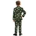 thumbnail image 3 of Xoenoiee Sugar Skull Hat Shamrock Heart Print Kids Suits for Boys St. Patrick's Day 2 Piece Tuxedo Including Jacket and Pants for Festive Gatherings Wedding, Size 13-14 Years, 3 of 7