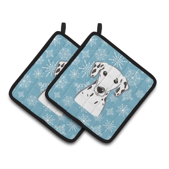 Carolines Treasures BB1644PTHD Snowflake Dalmatian Pair of Pot Holders , 7.5HX7.5W, multicolor