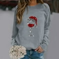 thumbnail image 2 of Women's Hoodless Sweatshirt for Casual Wear Pullover Style with Christmas Print Ideal for Workouts and Everyday Activities Long Sleeve Loose Fit Tops for Women, 2 of 4