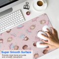thumbnail image 4 of Long Mouse Pads for Desk,Pink Princess Pattern Desk Mats on Top Of Desks, Desk Mouse Pad Extra Large with 3mm Non-Slip Base and Stitched Edge for Gaming,Office,Work,Home 31.5"x15.7", 4 of 6