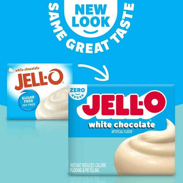 額入りイラスト　『melty sugar white』 Jell-O Instant White Chocolate Pudding Mix, Sugar-Free, Fat Free