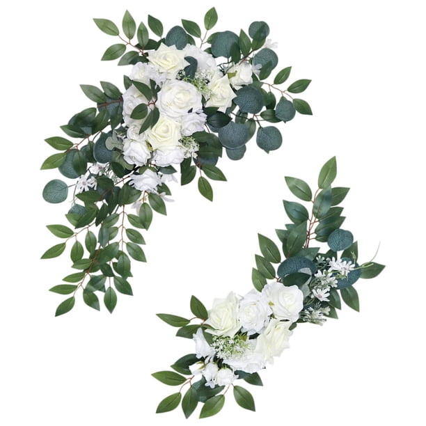 2 piezas de flores decorativas de flores artificiales Swag para la de la del cenador