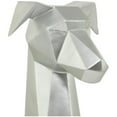 thumbnail image 5 of 9" x 30" Silver Polyresin Cubist Dog Sculpture, by DecMode, 5 of 12