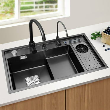 Homary 27089133 Black Stainless Steel Kitchen Sink