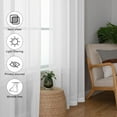 thumbnail image 4 of Semi-Sheer Curtains 52x96 in, Light Filtering Curtains 2 Panel, Grommet Window Sheer Curtain for Ventilation, Elegant Decor Voile Curtains & Drapes for Living Room Bedroom Dinning, white, 4 of 7