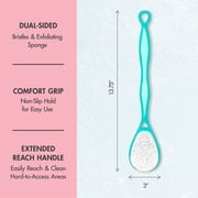 Glam & Beauty Dual Sided Bath Brush with Ergonomic Long Handle