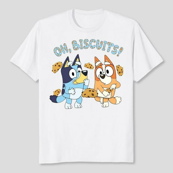 Oh Biscuits, Blue Dog Shirt, Men's And Women's Graphic Tee 100% Cotton by TBun, Full Sizes S-5XL