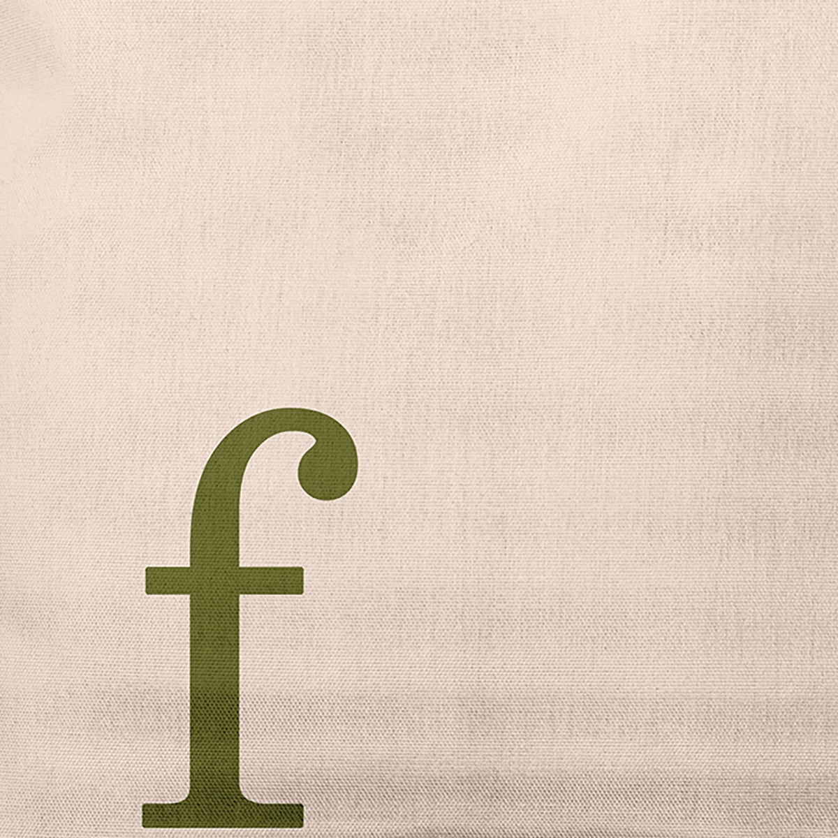 Simply Daisy 26" x 26" Modern Monogram Decorative Throw Pillow, Olive