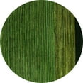 thumbnail image 1 of Ahgly Company Indoor Round Abstract Green Modern Area Rugs, 8' Round, 1 of 4