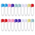 thumbnail image 1 of 50 Pcs Diaper Pins, Plastic Head Safety Pin with Safe Locking Closures (Colorful), 1 of 8