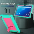 thumbnail image 6 of Hoibon Shockproof Tablet Case for Walmart Onn 10.1 Tablet Case (2024 Model 100135925) Rugged Full-Body Kids Friendly Case with Shoulder Strap Kickstand for Walmart Onn 10.1 4th Gen 2024 - GreenPink, 6 of 8