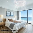 thumbnail image 4 of Kojooin Modern Ceiling Fan with Circular LED Light, Tree Branch Design and Silent Motor for Bedroom or Living Room, 4 of 7
