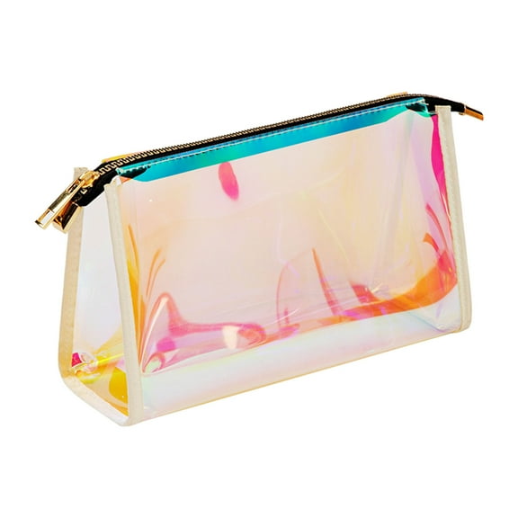 AYktou Toiletry Bag PVC Transparent Zippered Waterproof Cosmetic Bags Portable Clear Makeup Bag Pouch for Bathroom Vacation