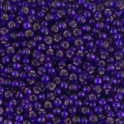 Dyed Silver-Lined Dark Violet Miyuki Seed Beads 8/0 8-91427-TB