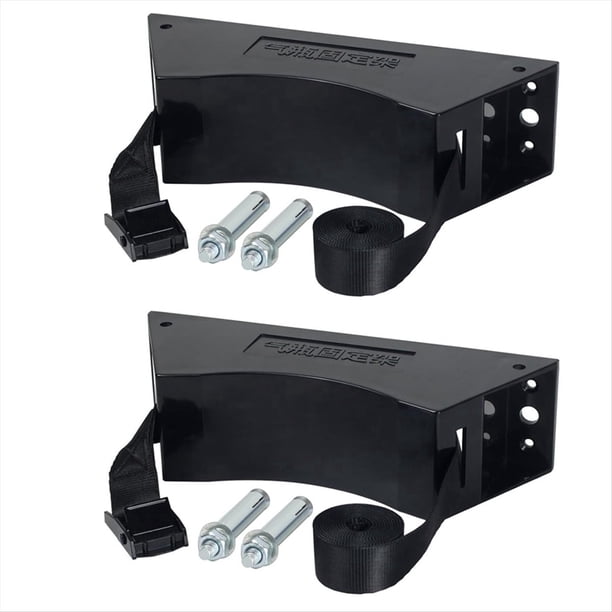 Soporte para cilindro de propano (2 unidades) con tornillos y cadena de seguridad, para cilindros de 4 a 12 pulgadas (negro)
