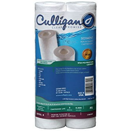 Culligan P5 Whole House Premium Water Filter, 8,000 Gallons, 2 Pack, White