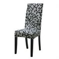 thumbnail image 7 of PiccoCasa Spandex Floral Pattern Chair Covers Comfortable Wrinkle, Medium, Gray,Black, 7 of 7