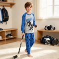 thumbnail image 2 of FEDPOP Boys Pajamas Set 2Piece Long Sleeve Tops and Pants PJs Sleepwear for Kids Size 4T, 2 of 7