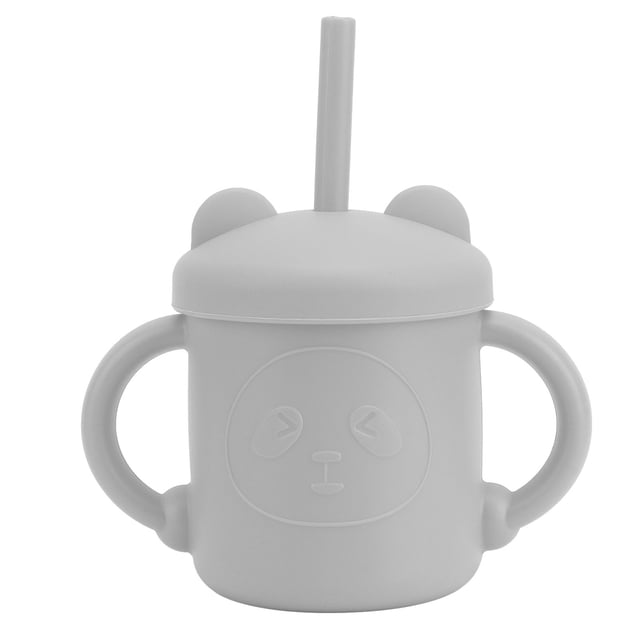 Copa de Bebés Sippy, A PrueBa de Derrames Resistente a la Caída de la Copa de Silicona Dura Duradera Manijas Sin Deslizamiento para el atrenamiento de Aprendizaje con tapa de