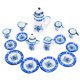 thumbnail image 2 of Juego de té en miniatura para niñas, juego de té, muebles para casa de muñecas, 15 piezas, tazas de porcelana a escala 1:12, vajilla con flores, teteras decorativas para cocina, 2 of 5
