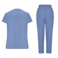 thumbnail image 3 of LYXSSBYX 2 Piece Sets for Women Summer Women's Nurses Sets Tunic Uniform Clinic Carer V-Neck Protective Clothing Tops and Pants Set, 3 of 8
