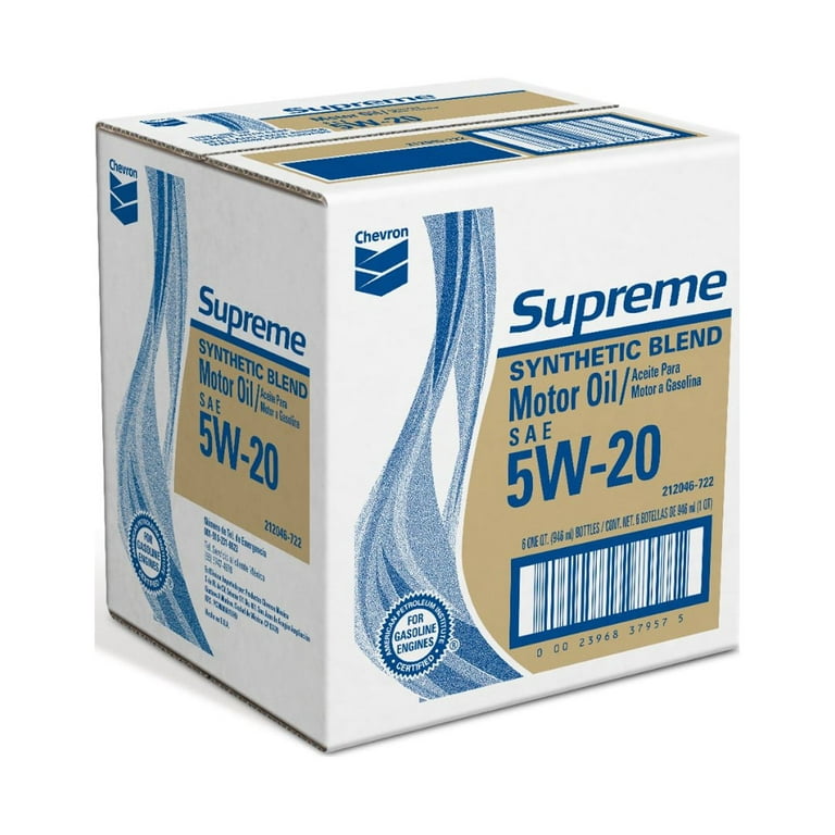 Chevron Synthetic Blend Motor Oil 5W-30 (12 Quart Case)