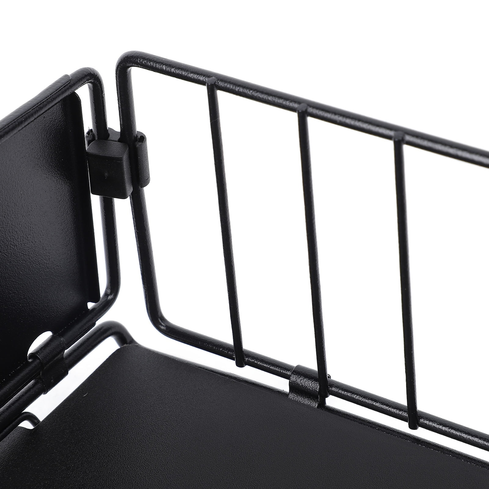 YAHHU 2PCS Pull Out Cabinet Organizer Metal Flexible Multifunctional Pull Out Spice Rack for Under Sink Kitchen Short Black (15.35 inches / 39 cm)