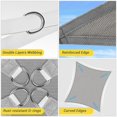 thumbnail image 4 of Shade Sail HappyTrends, 3 x 4 m, protección UV de alta resistencia, color gris, 4 of 7