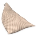 thumbnail image 2 of Off White Lounger Chair Bag, Pattern of Grunge Style Continuing Polka Dots in Retro Soft Tones, High Capacity Storage with Handle Container, Lounger Size, Pale Salmon and Cream, by Ambesonne, 2 of 5