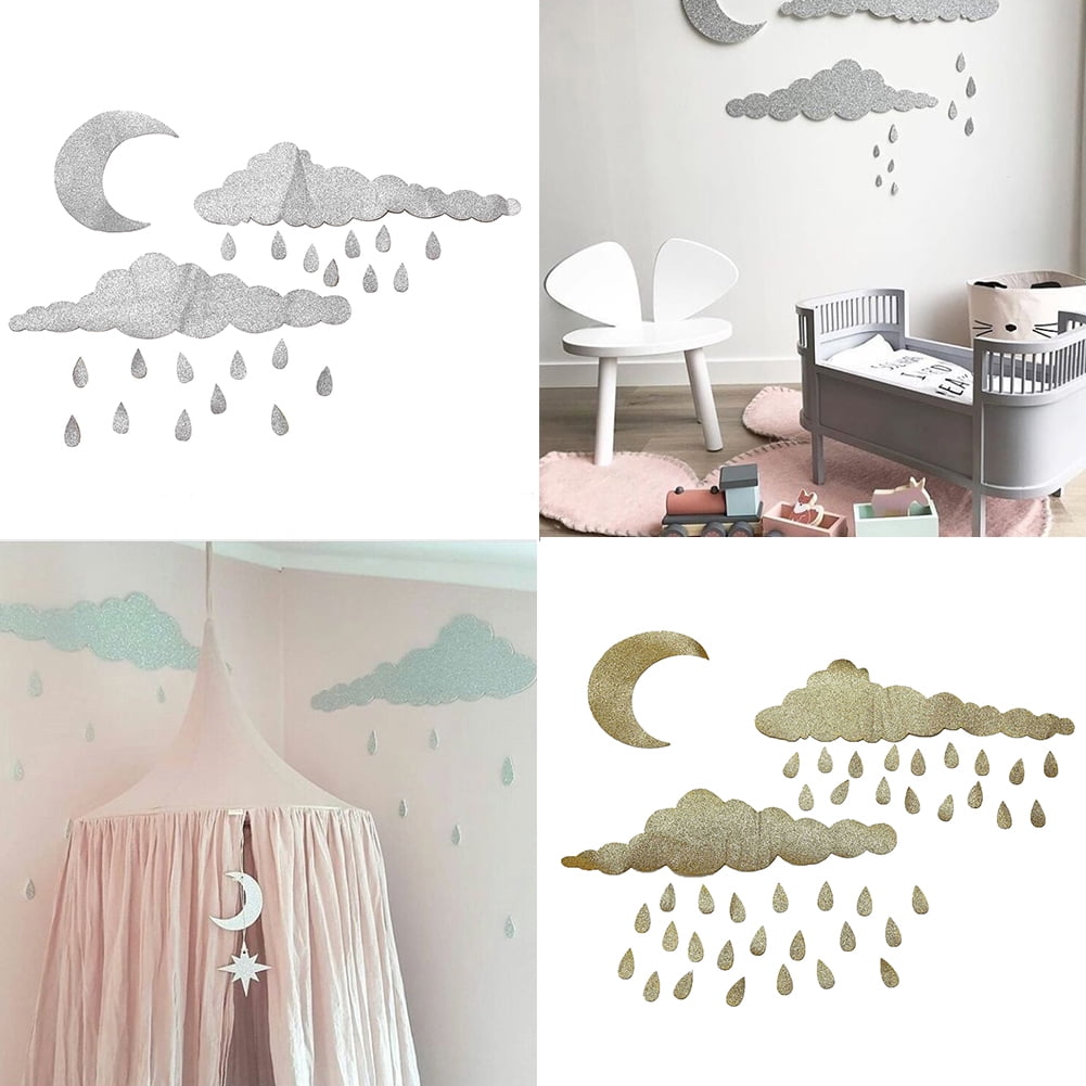 Cute Wall Decor Cloud Raindrop Shape for Nursery Room Photographic Studio Gift 