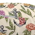 thumbnail image 3 of Anchor Pouf Cover with Zipper, Nautical Concept of Peonies and Sea Ship Objects Romantic Summer Marine Blooms, Soft Decorative Fabric Unstuffed Case, 30" W X 17.3" L, Multicolor, by Ambesonne, 3 of 5