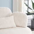thumbnail image 3 of 43" W Large Accent Chairs with Storage Ottoman, Modern Upholstered Living Room Armchair with 3 Pillows, Comfy Lounge Barrel Chair for Bedroom/Living Room, Corduroy (Beige), 3 of 7