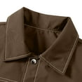 thumbnail image 7 of Fnooota Mens Shirt Jackets, Casual Windproof Turn Down Collar Fall Outerwear with Pockets Coffee Size 5XL, 7 of 7