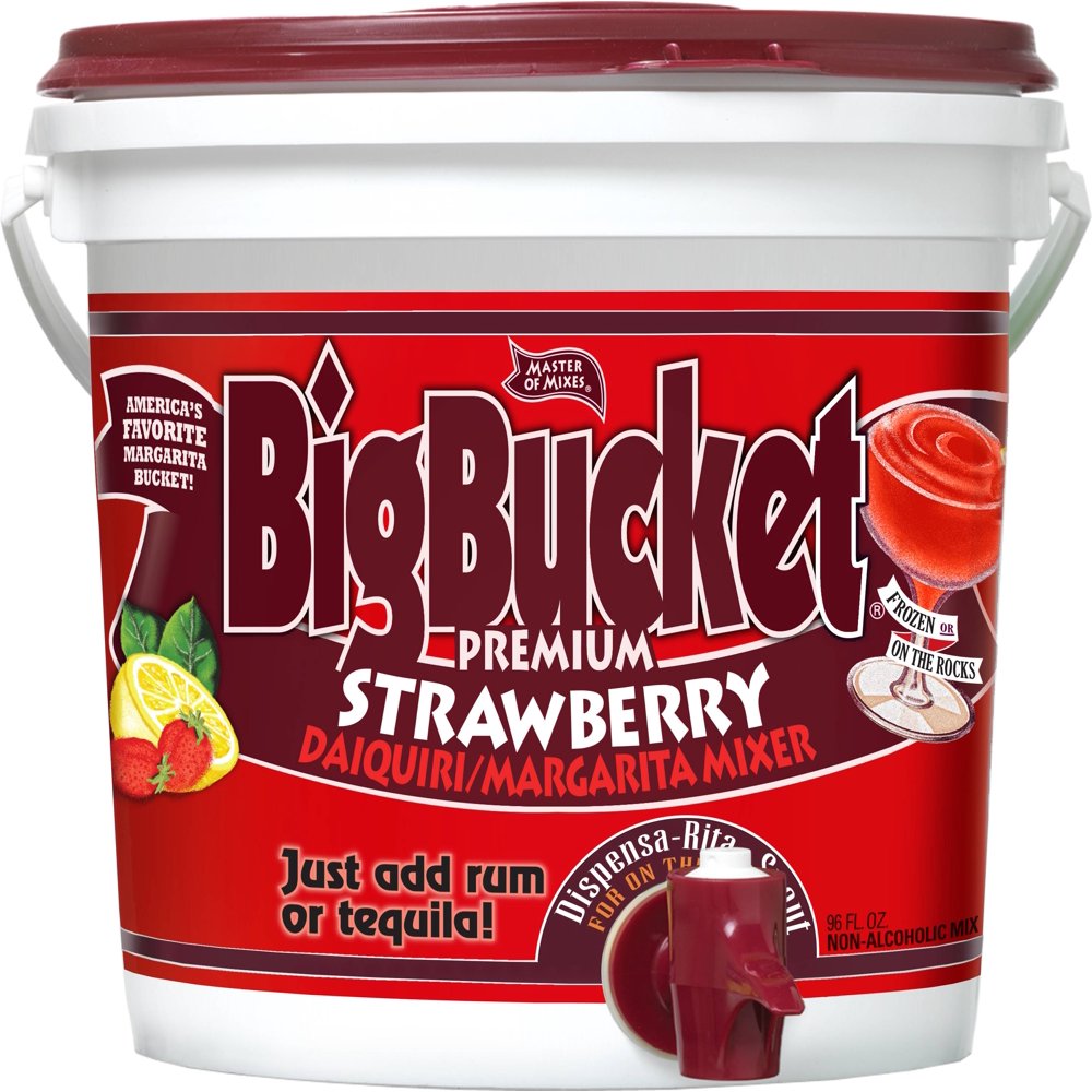 Master of Mixes Big Bucket Strawberry Daiquiri/Margarita Mix, 96 Fl Oz