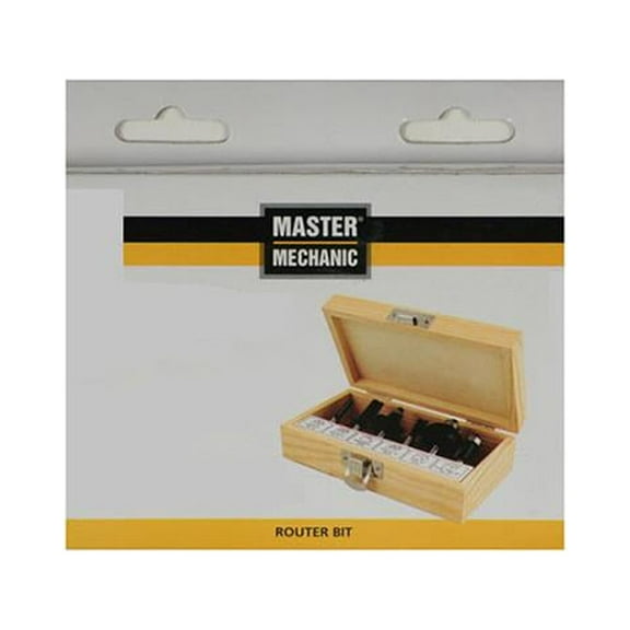 Master Mechanic 159081 Carbide-Tipped Router Bits, 6-Pc. Set - Quantity 1