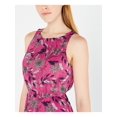 thumbnail image 3 of MAISON JULES Womens Purple Floral Sleeveless Halter Mini Sheath Dress M, 3 of 4