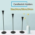 thumbnail image 4 of SUDEG 3PCS Black Candlestick Candle Holder Modern And Simple Style For Home Decoration, 4 of 12