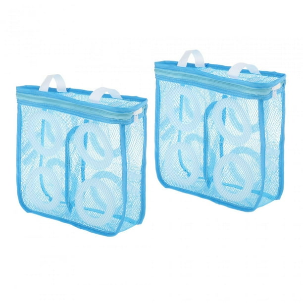 2 bolsas para lavar zapatos con cierre de cremallera, versátiles, para lavar zapatos planos. Azul