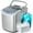Gray, variant on Moifoi Ice Maker , Portable Ice Machine 26.5 lbs/24 H, Ready in 6 Mins/9 Pcs Bullet Ice with Self-Cleaning, Ice Scoop and Basket,Gray