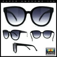 thumbnail image 2 of Child Girls Size Horn Rim Round Cat Eye Plastic Retro Fashion Sunglasses Black - Smoke, 2 of 7