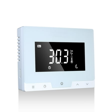 Wireless Smart Thermostat Programmable Thermoregulator APP Voice Remote Control Wall Mount LCD Touchscreen Temperature Controller for Electric Room Floor Heating Water Gas (Best Room Temperature App)