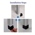 thumbnail image 7 of Uxcell 50mm x 50mm Soft PVC L Shaped Leg Cover Black 12 Pack, 7 of 7