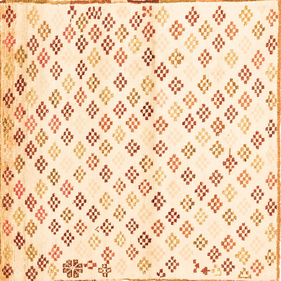 Ahgly Company Indoor Square Southwestern Orange Country Area Rugs, 5' Square